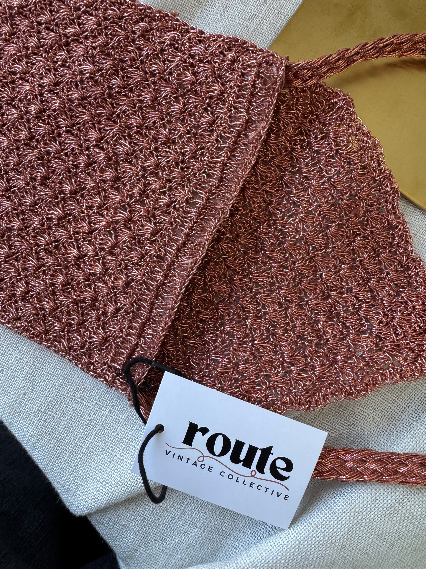 Metallic Crochet Purse