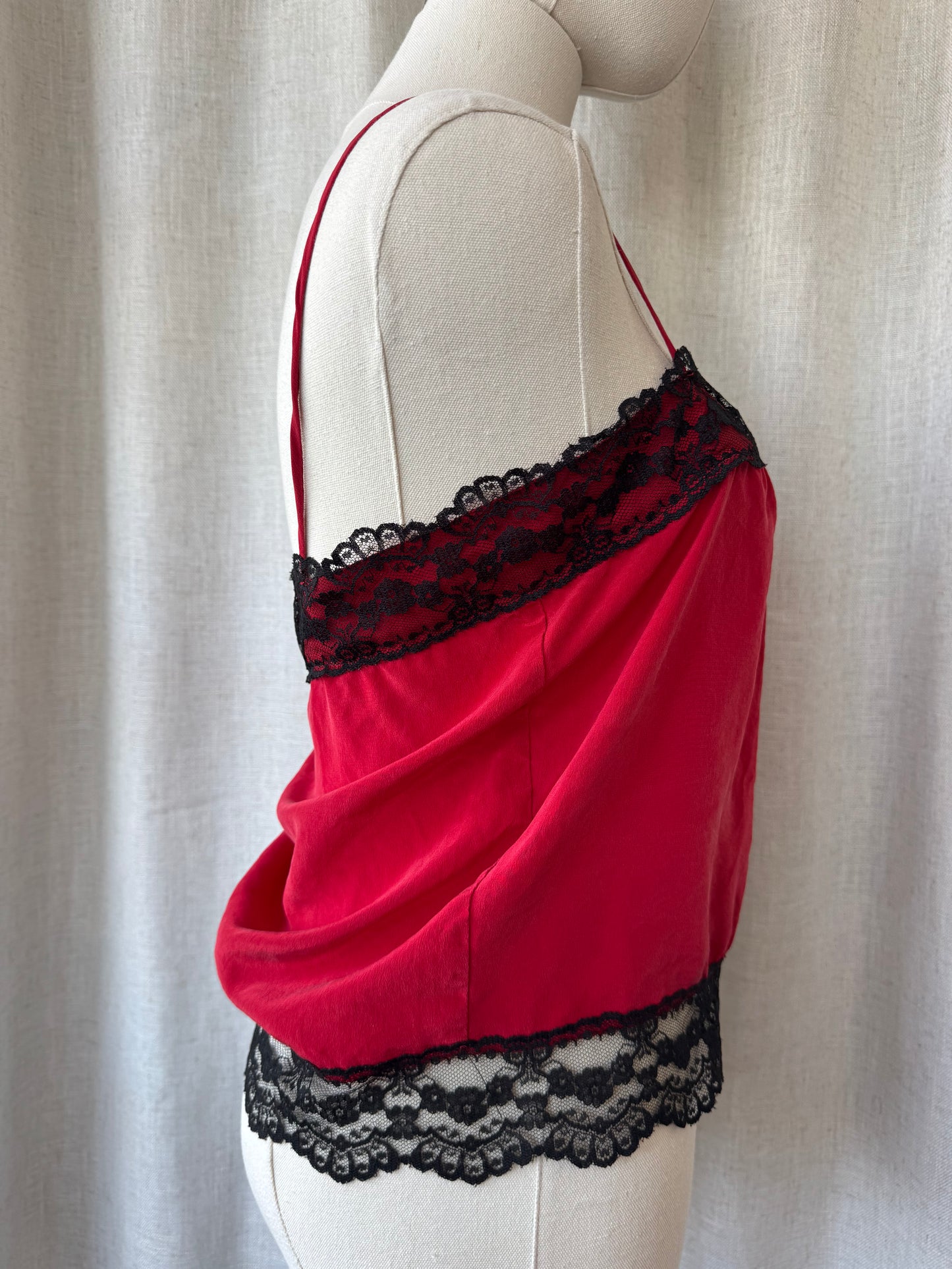 Silk Lace Tie Cami