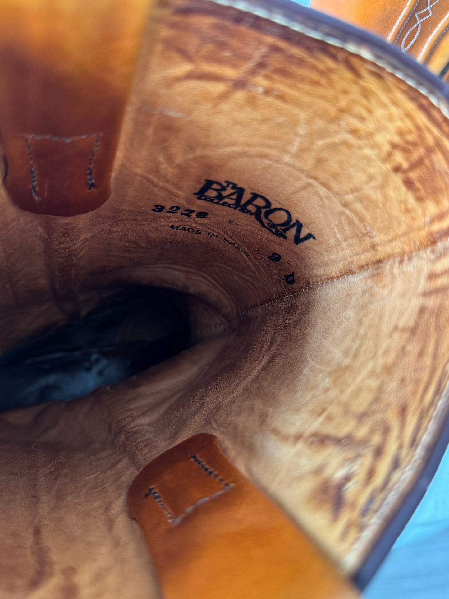 Leather Embroidered Boots