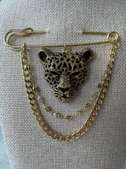 Cheetah Brooch Pin