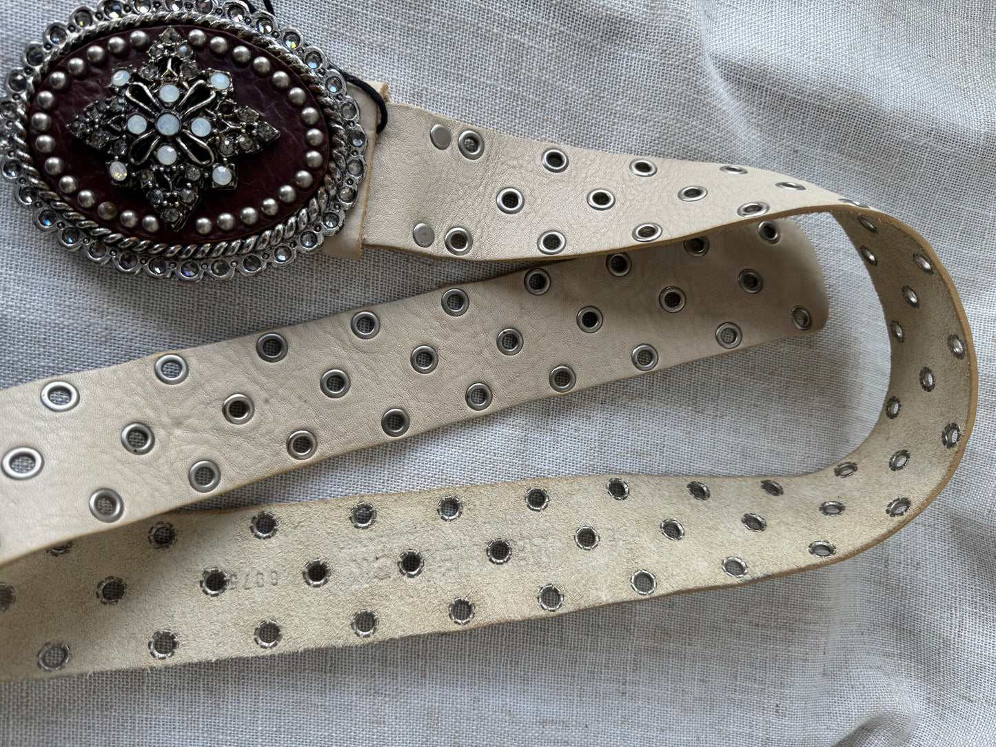 Leatherock Cream Belt