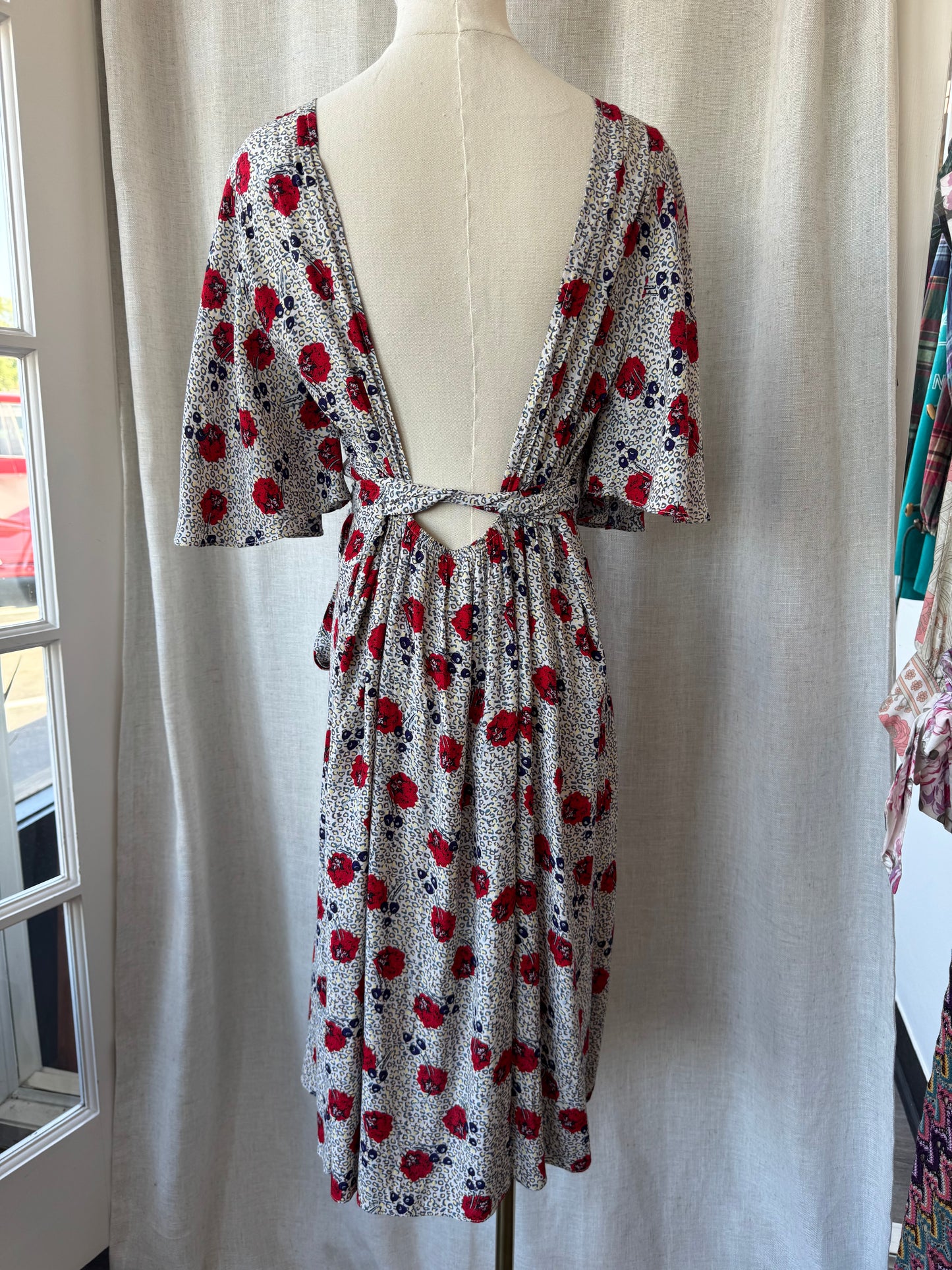 Flutter Sleeve Midi Dress