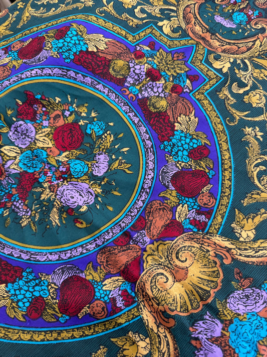 Vintage Printed Floral Scarf