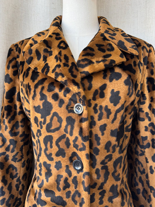 Bebe Leopard Print Coat