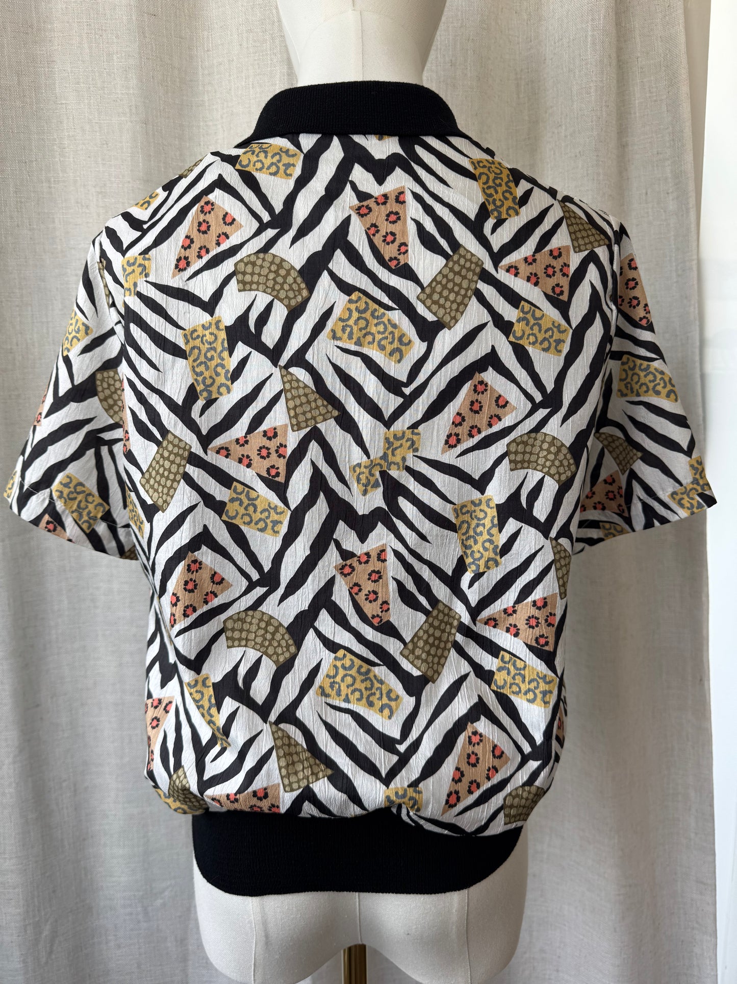 Abstract Zebra Print Top