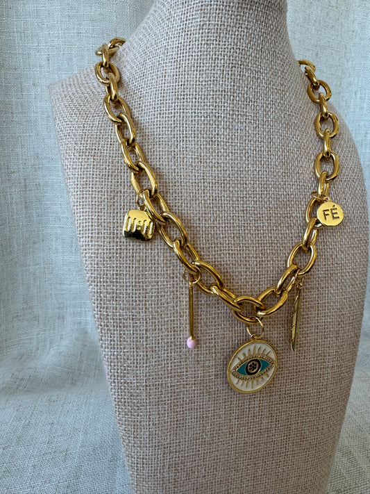 Chunky Charm Necklace