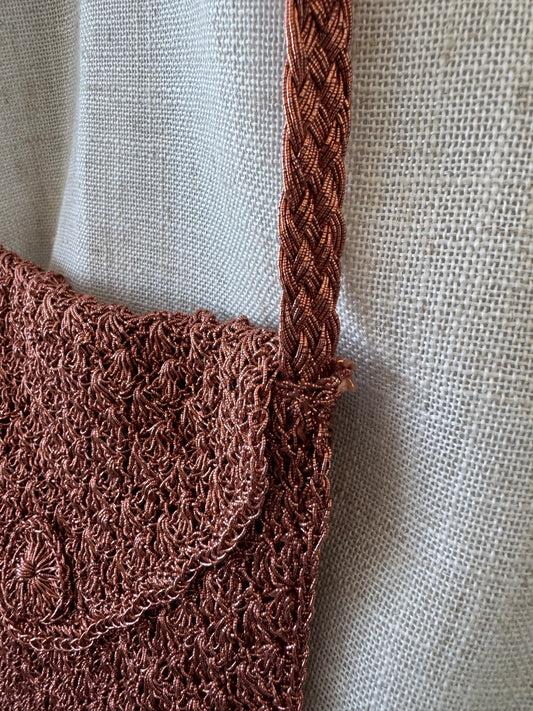 Metallic Crochet Purse