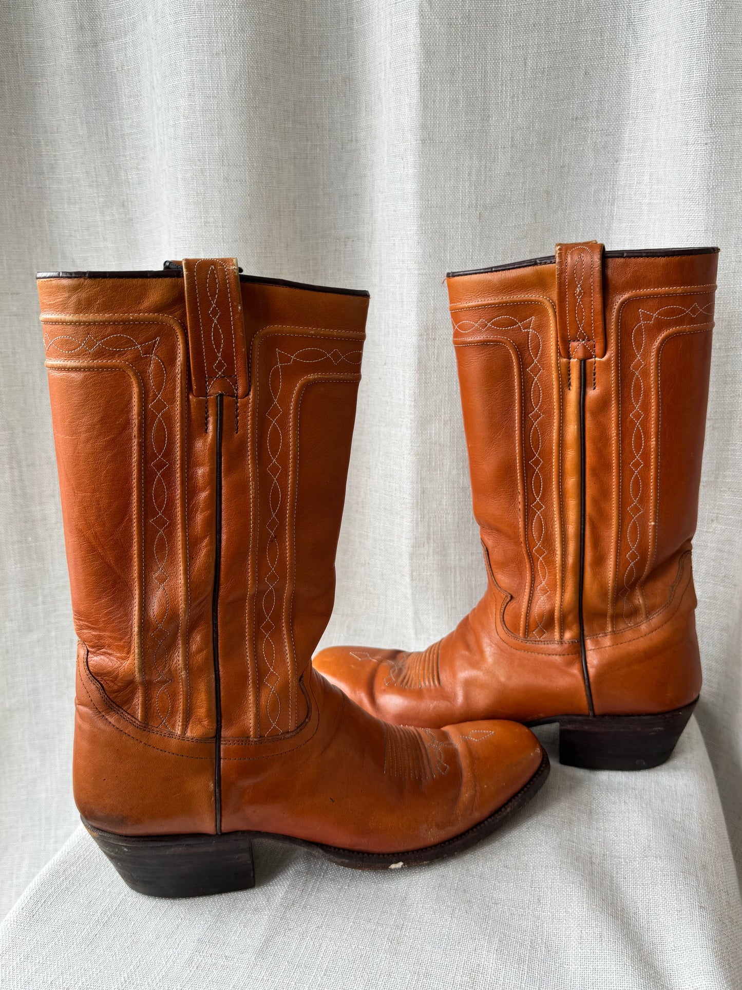 Leather Embroidered Boots