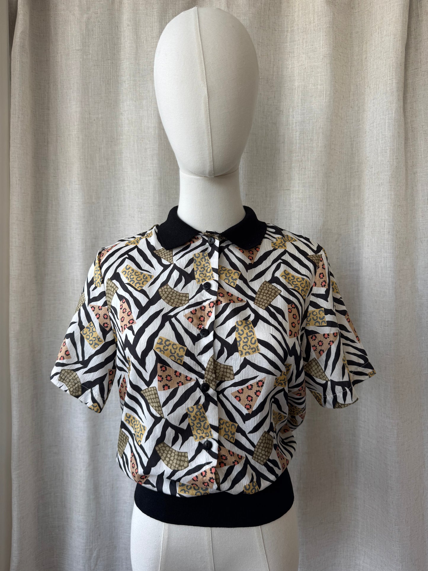 Abstract Zebra Print Top