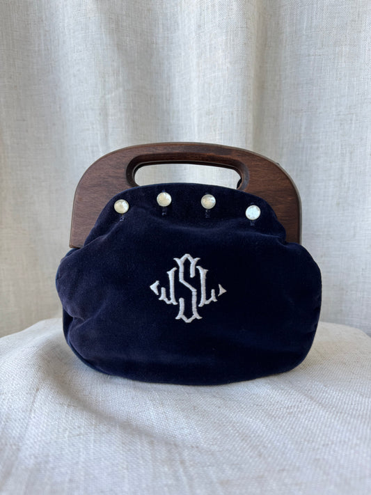 Vintage Velvet Clutch