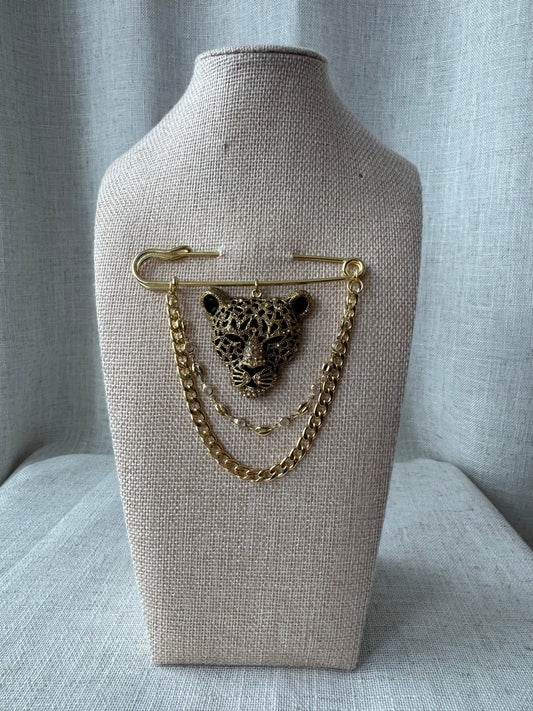 Cheetah Brooch Pin