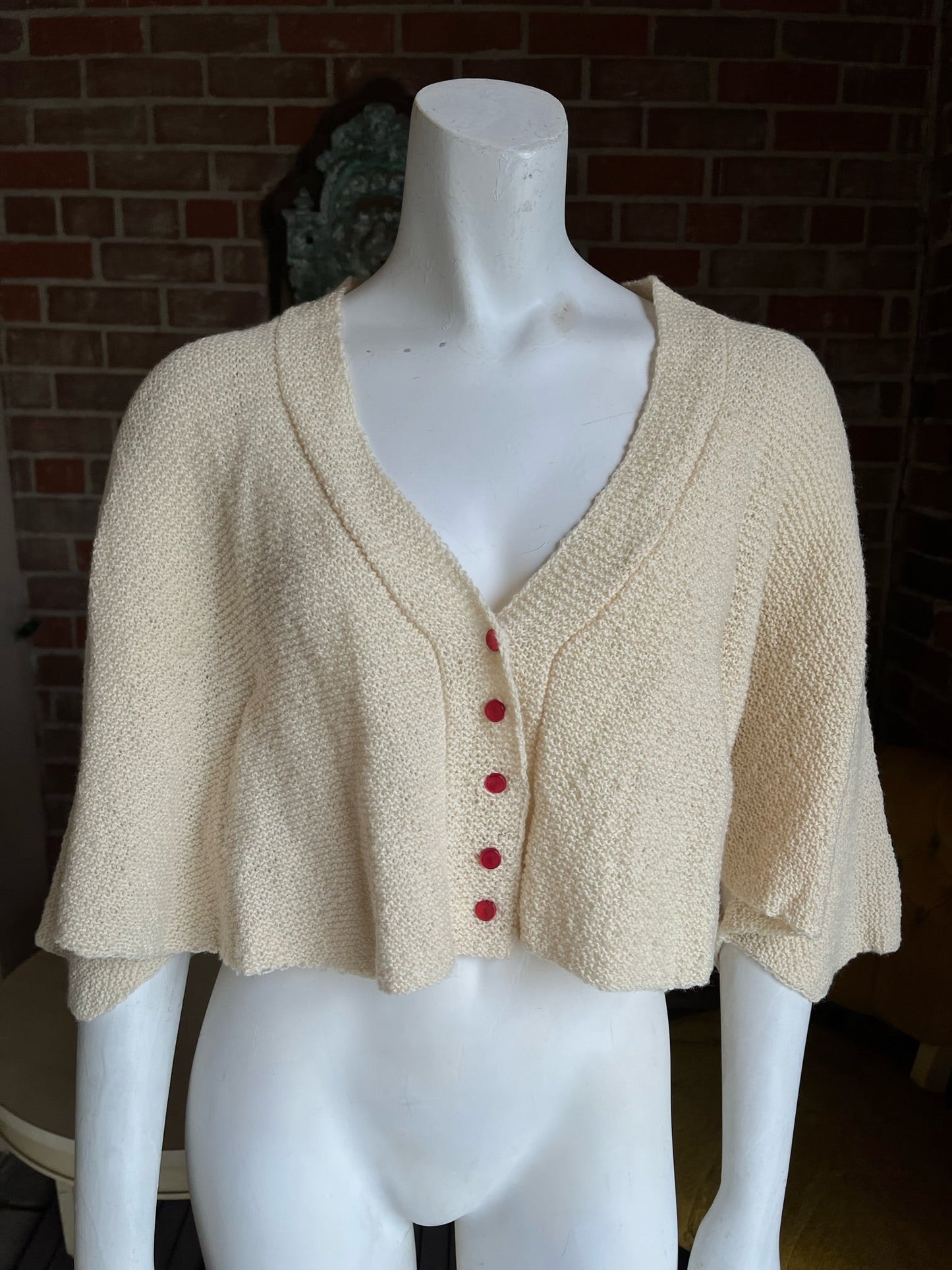 1950s Cropped Knit Capelet