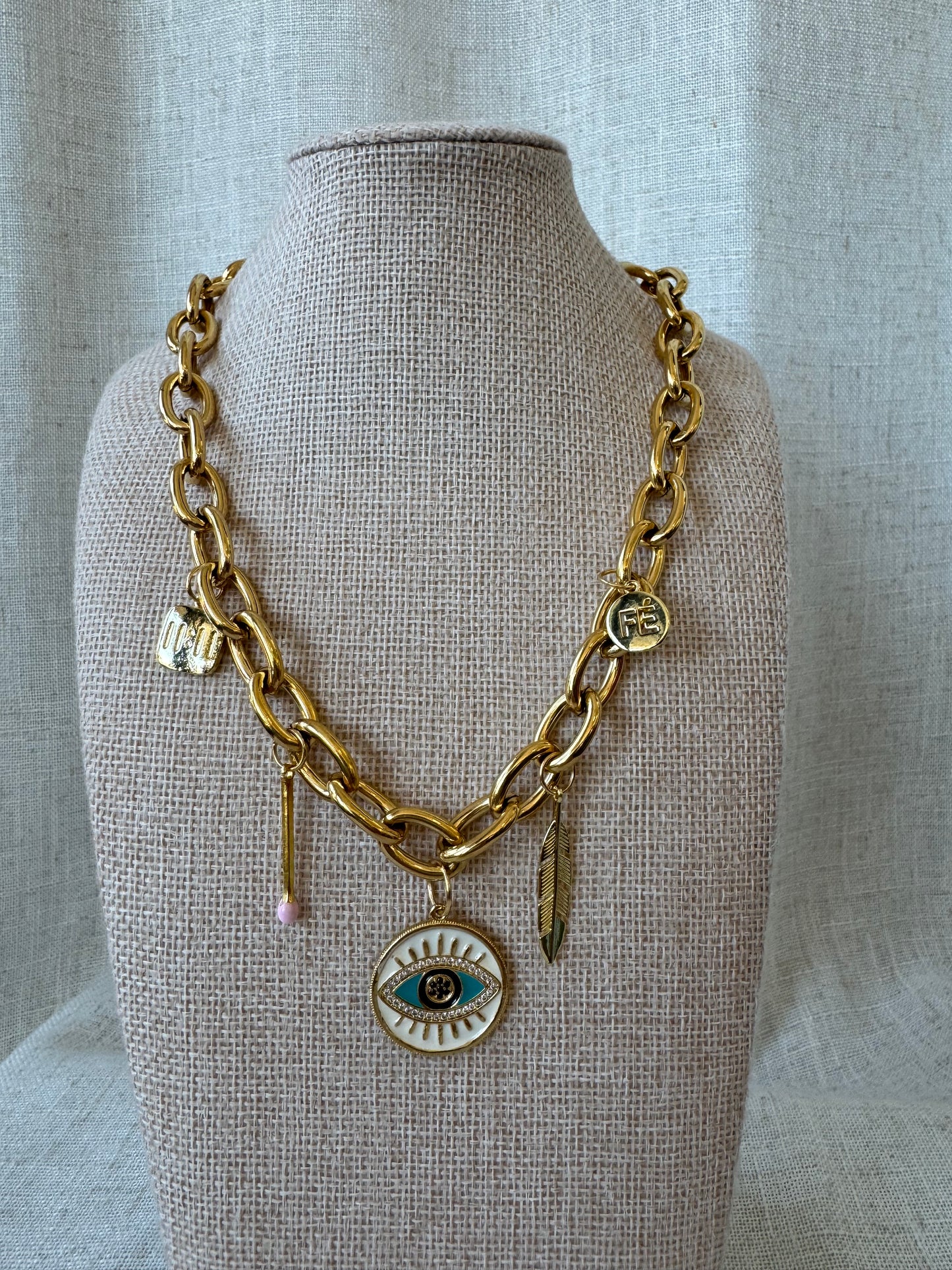 Chunky Charm Necklace