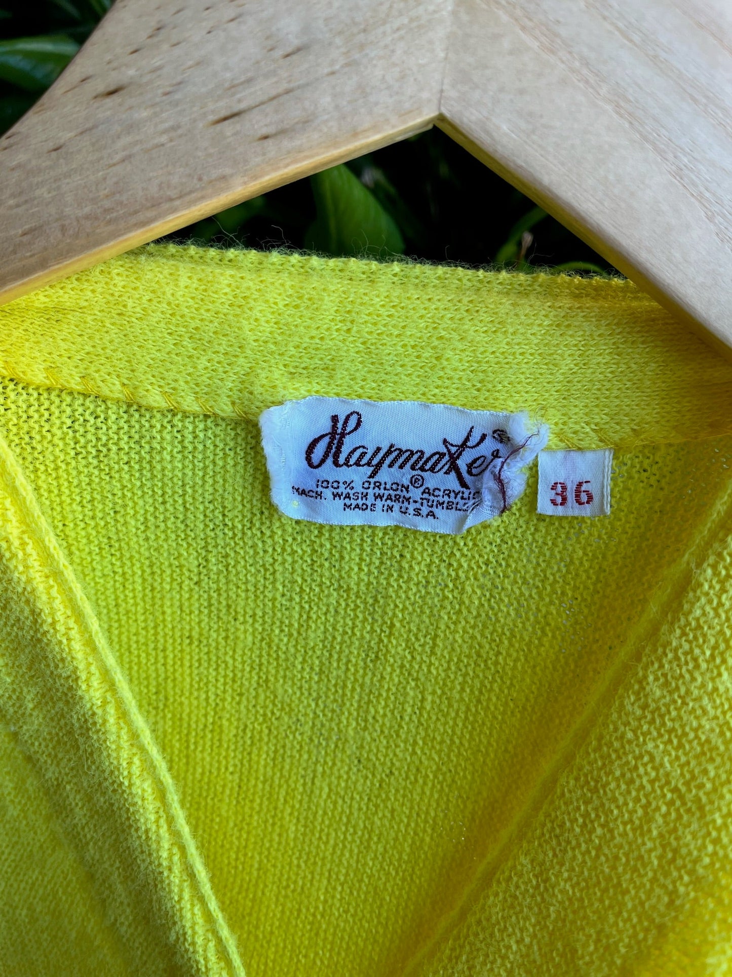 1960s Haymaker Lacoste Yellow Cardigan