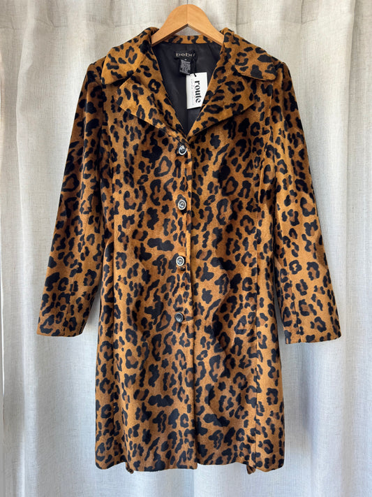 Bebe Leopard Print Coat