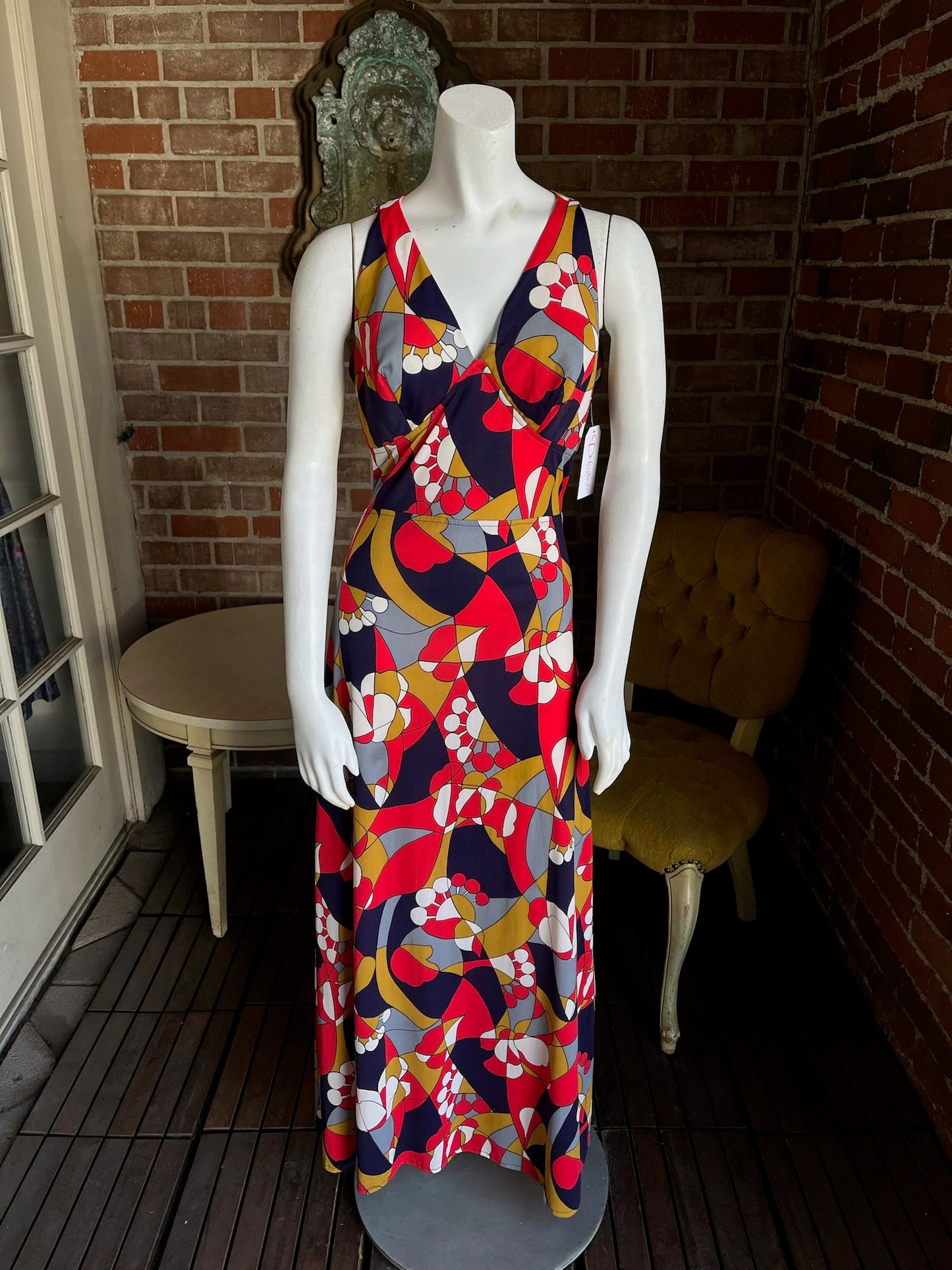 1970s Jersey Halter Dress