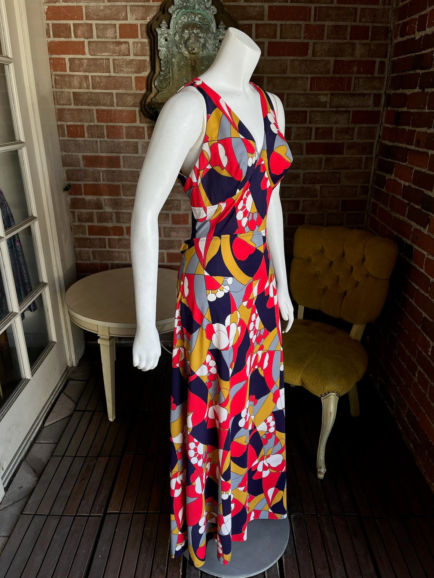 1970s Jersey Halter Dress