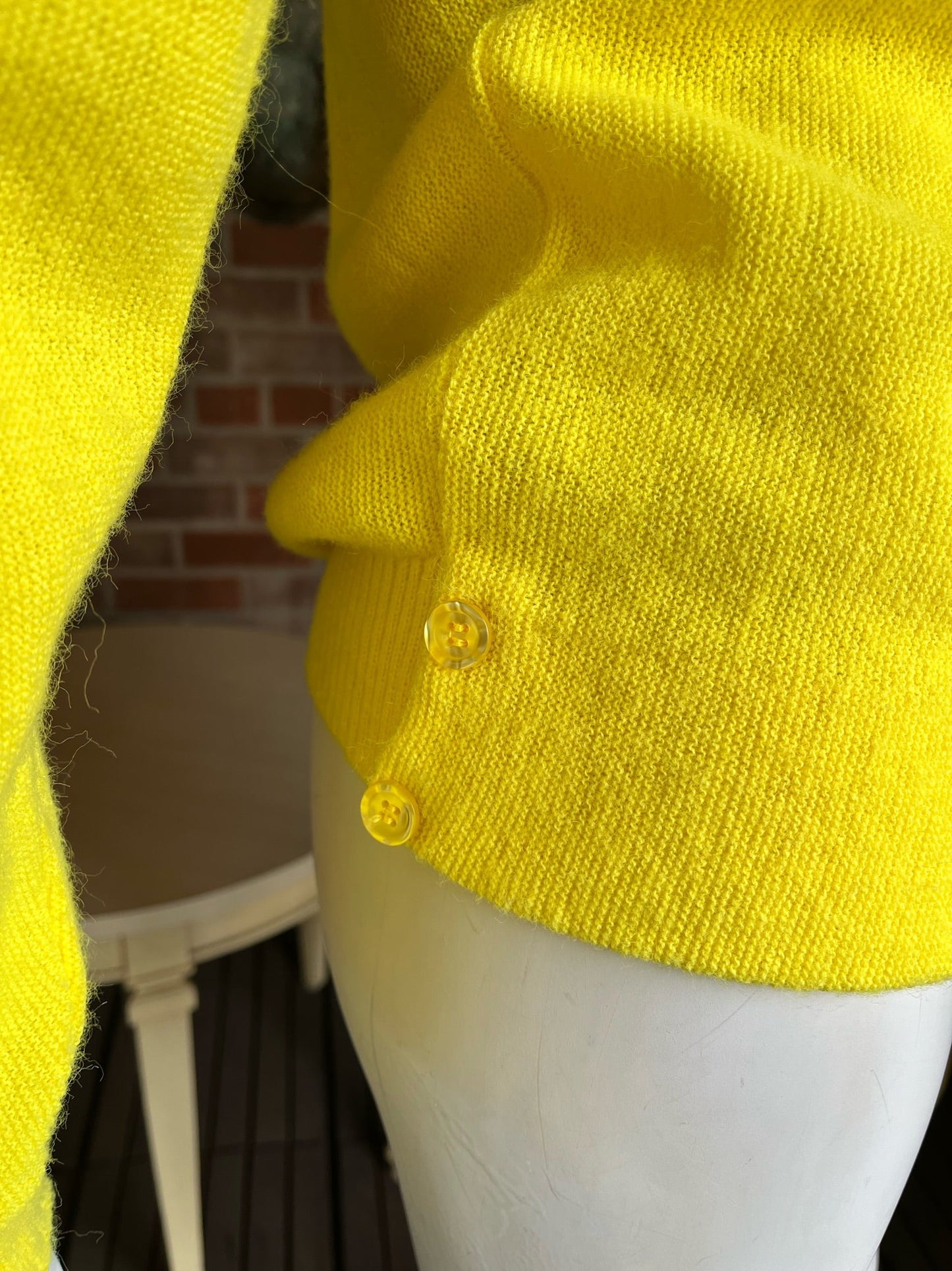 1960s Haymaker Lacoste Yellow Cardigan