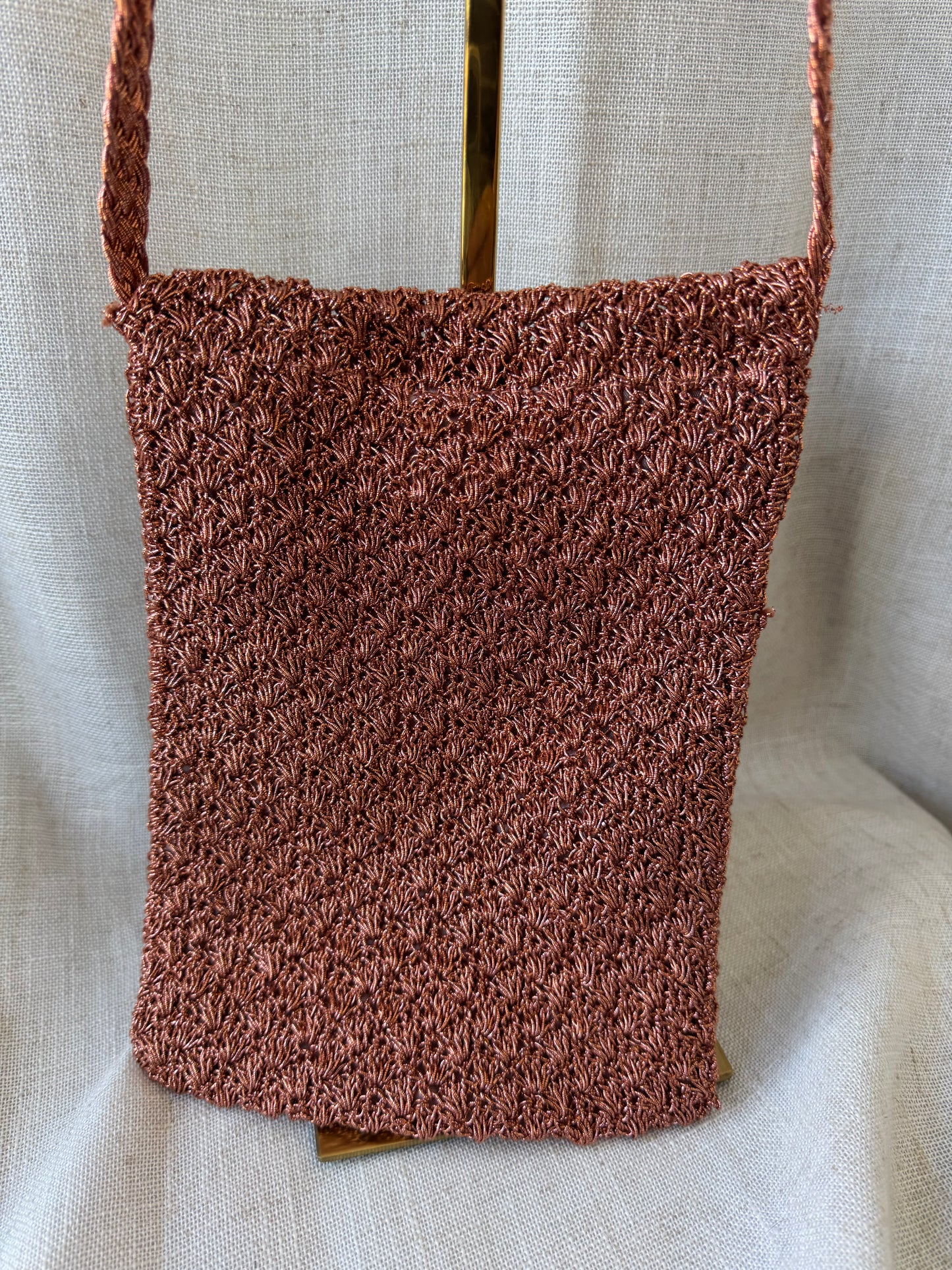 Metallic Crochet Purse