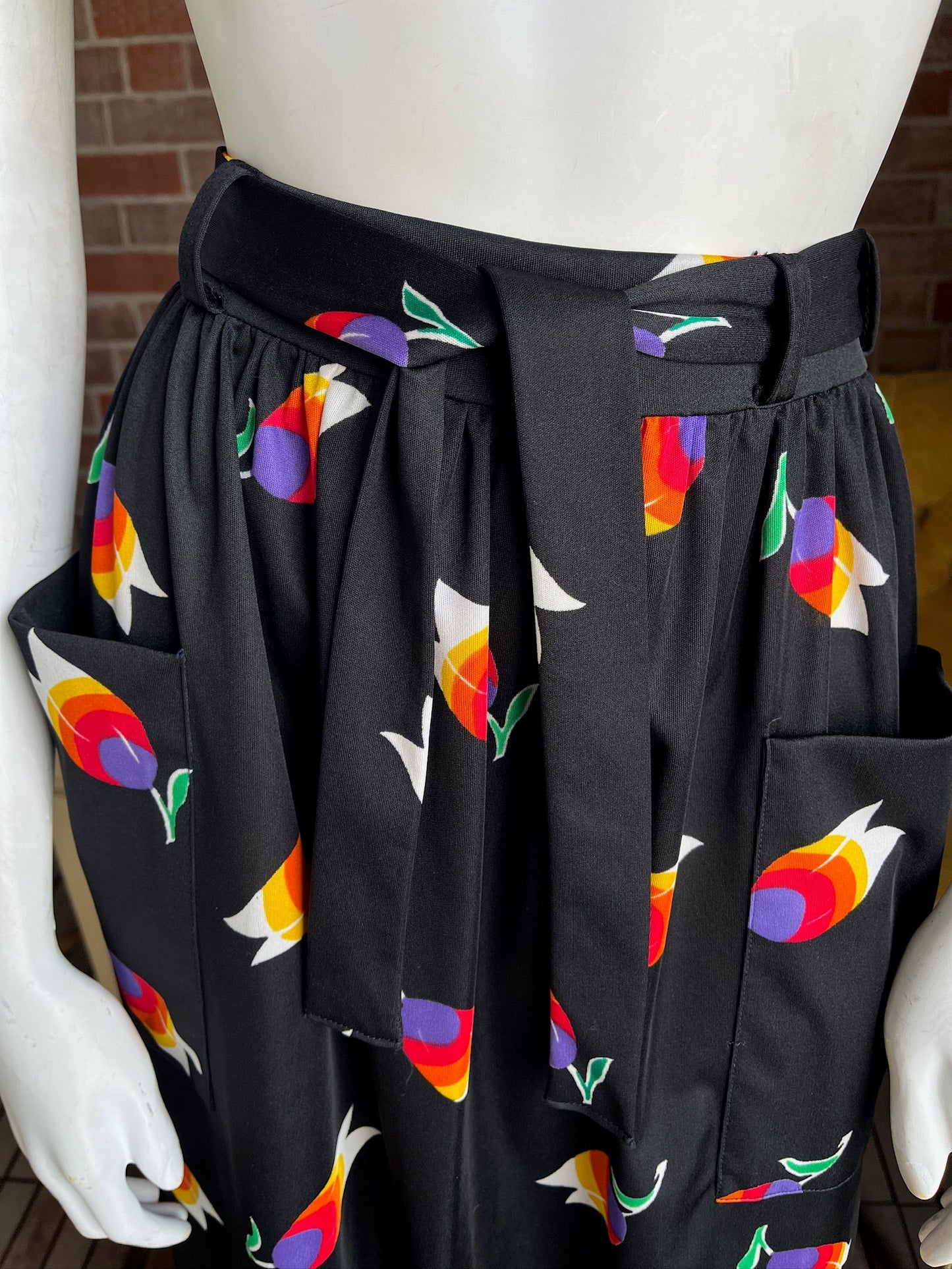 1970s Rainbow Tulip Maxi Skirt