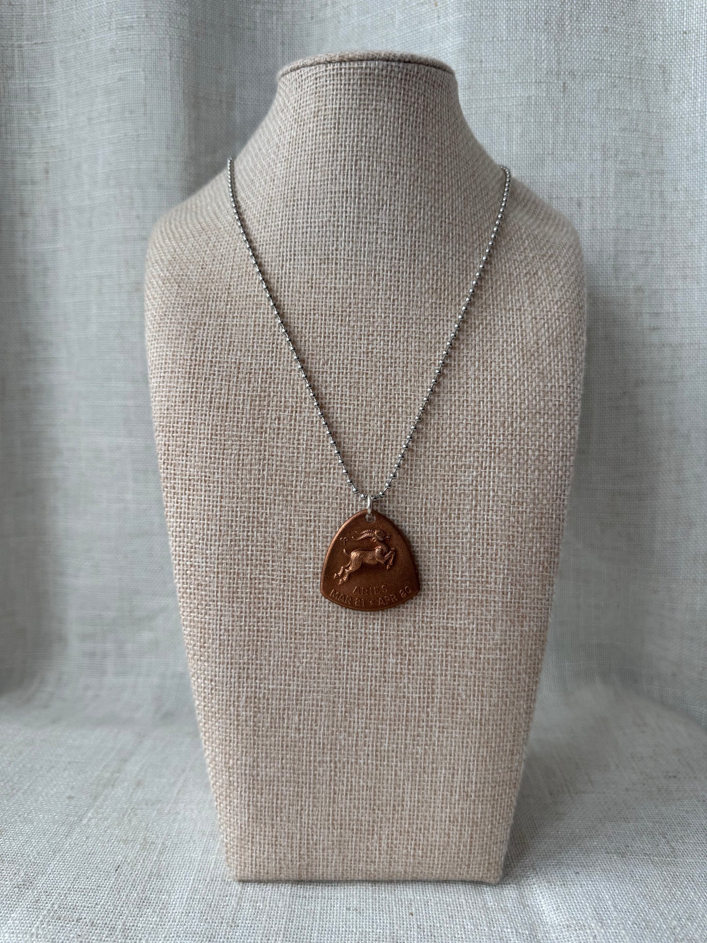 Brass Vintage Aries Necklace