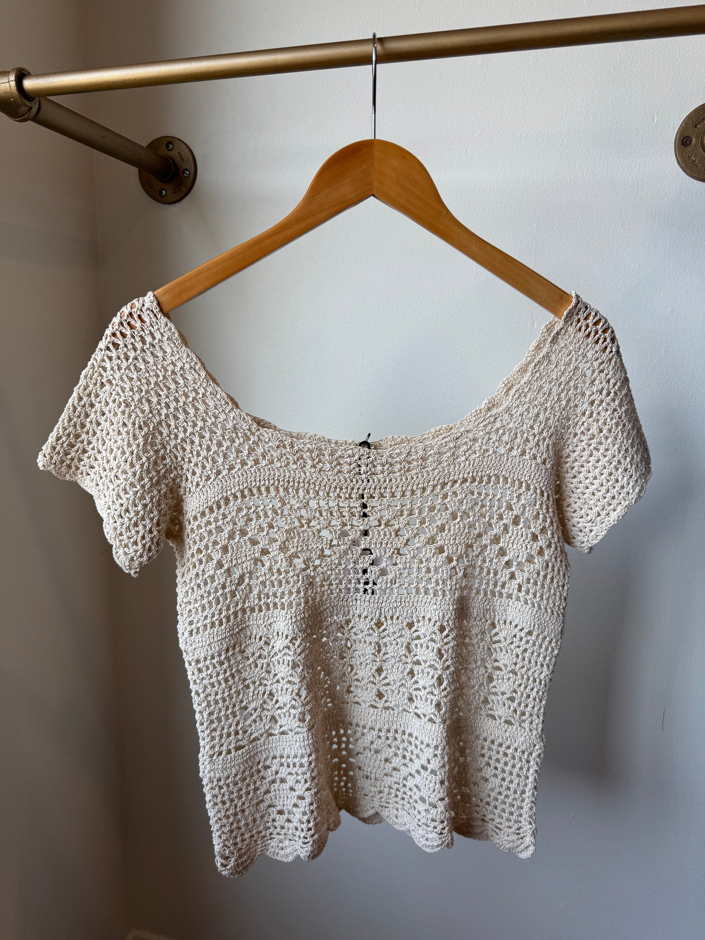 Crochet Square Neck Top