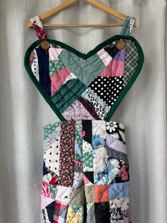 Quilted Heart Bib Overalls