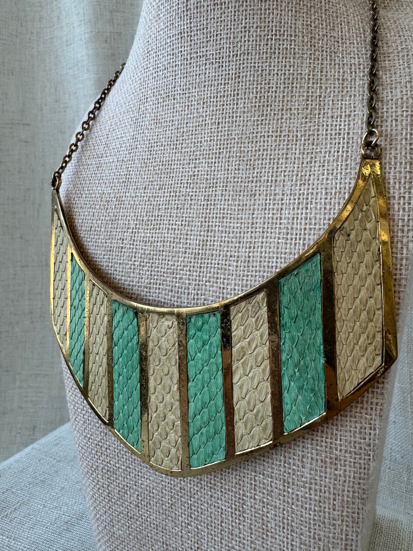 Multi-color Snakeskin Necklace