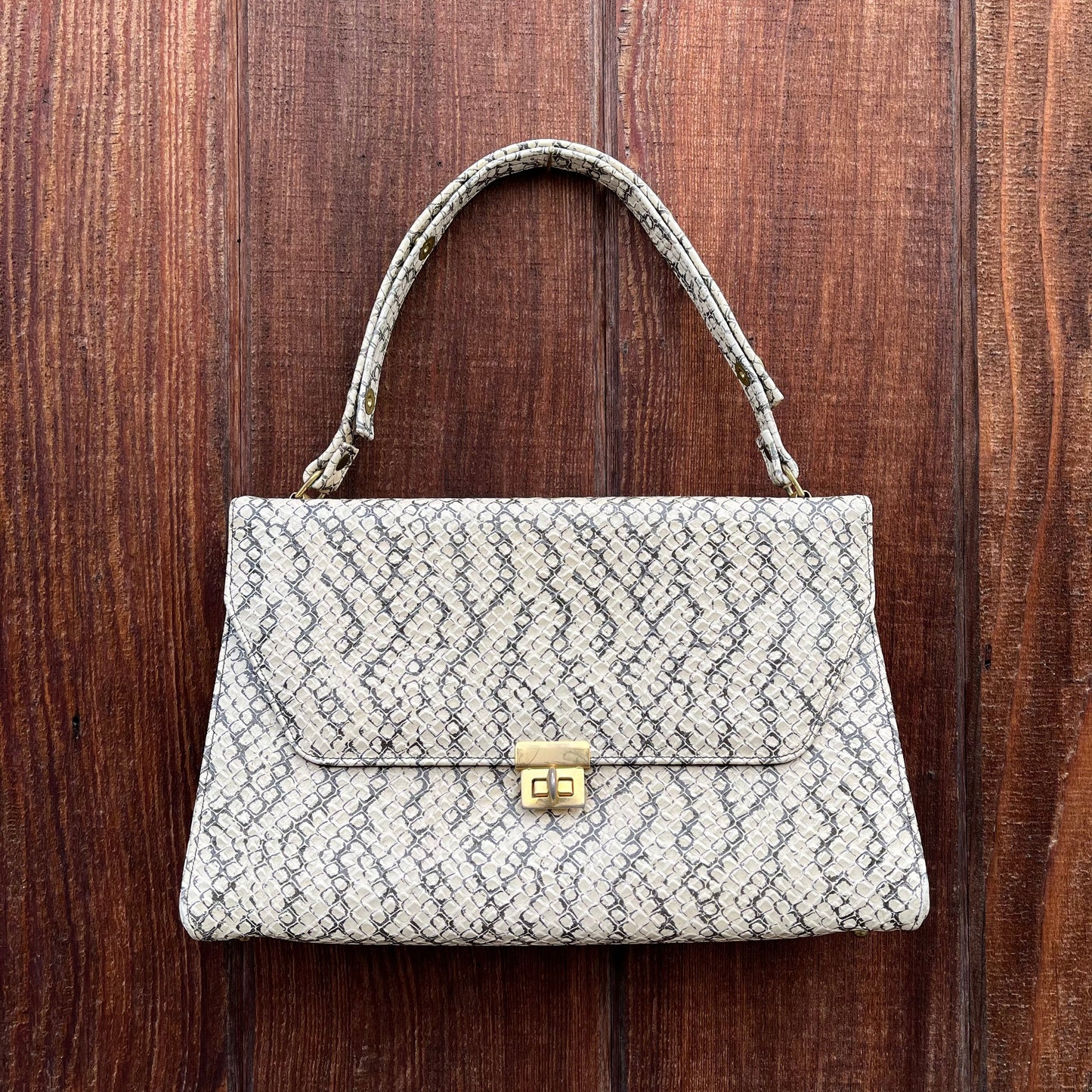 1960s Embossed Snakeskin Purse