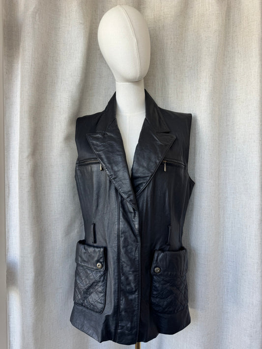 Leather Moto Vest