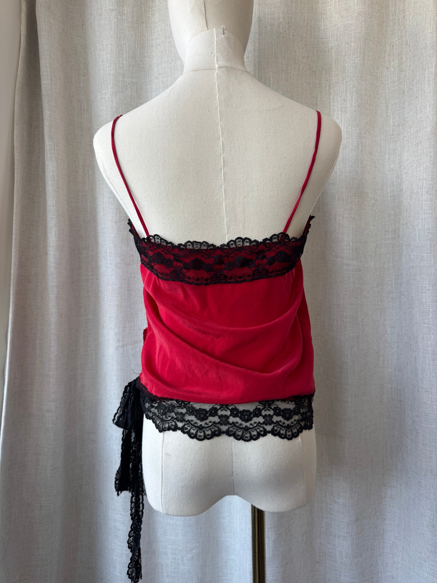 Silk Lace Tie Cami