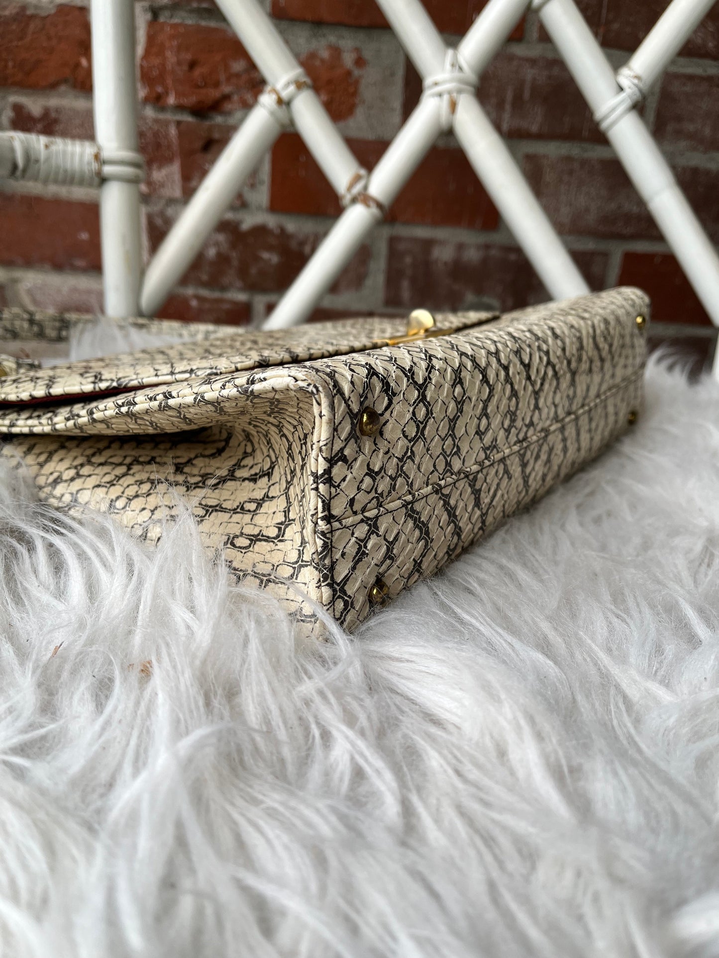 1960s Embossed Snakeskin Purse