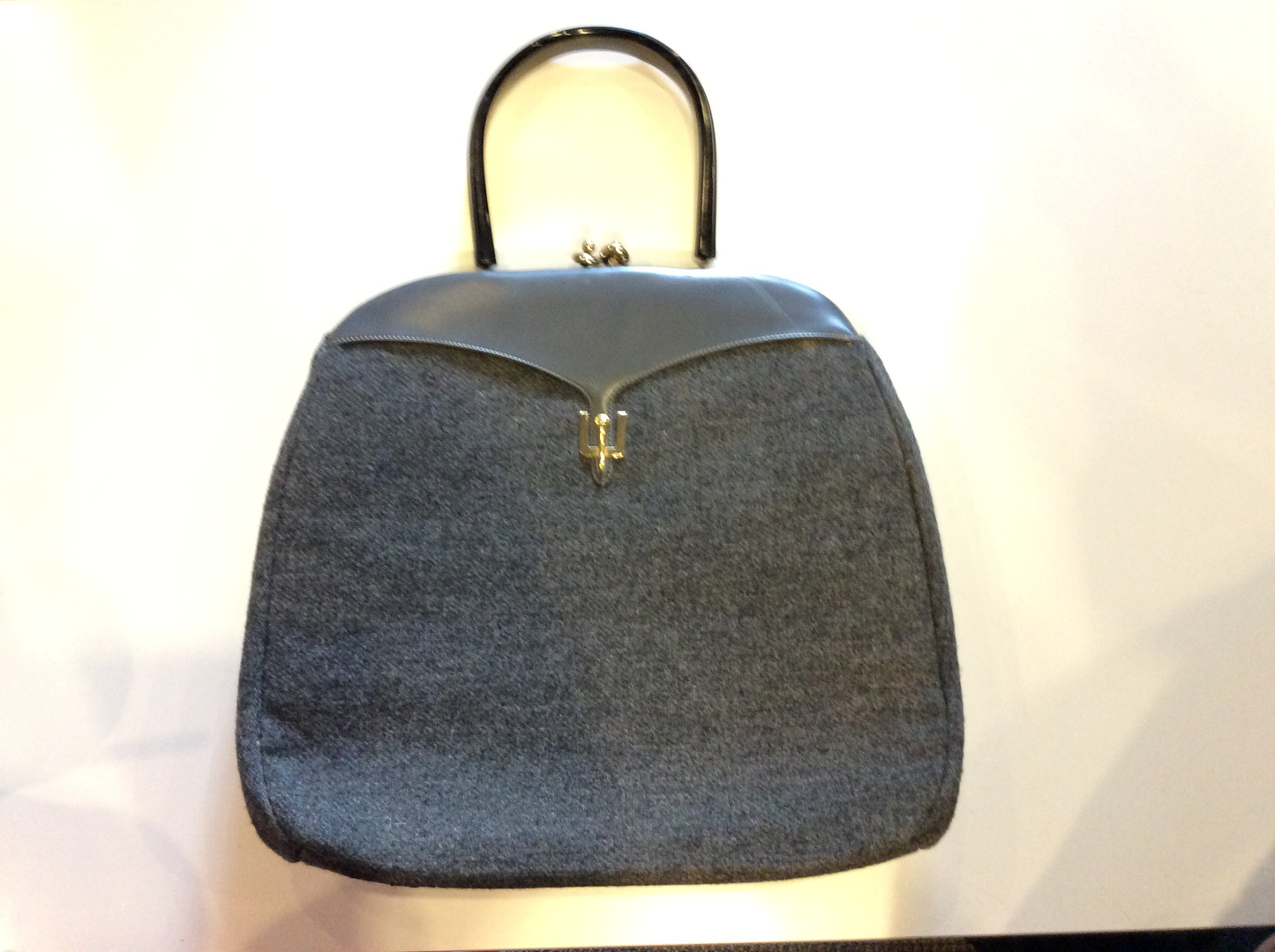 1960 grey wool bag