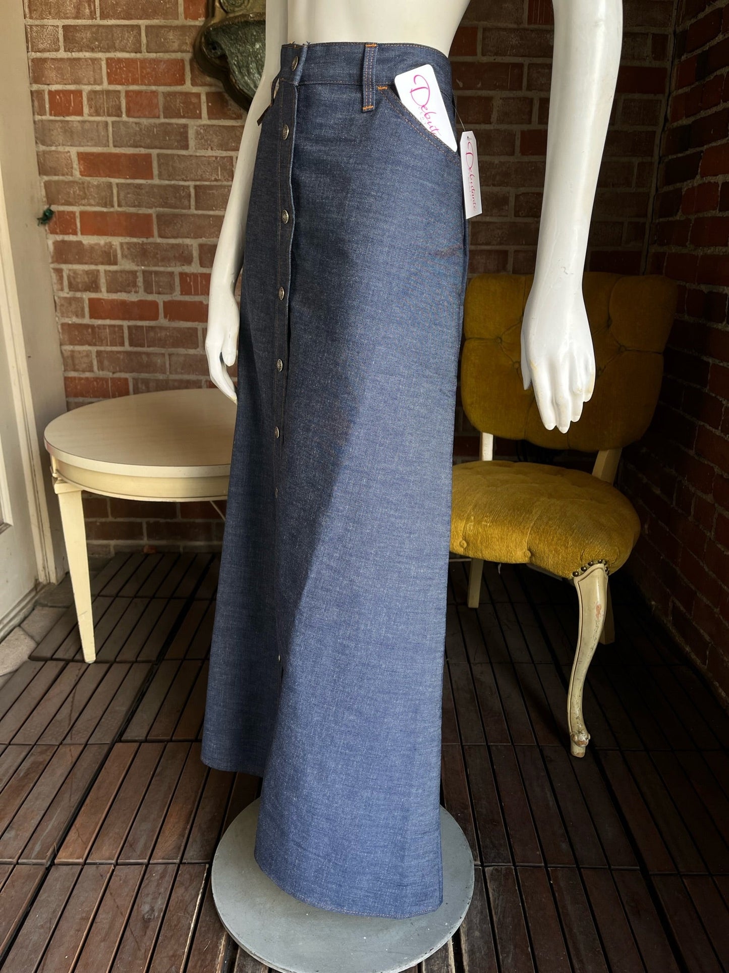 1970s Levi's Maxi Skirt Selvedge