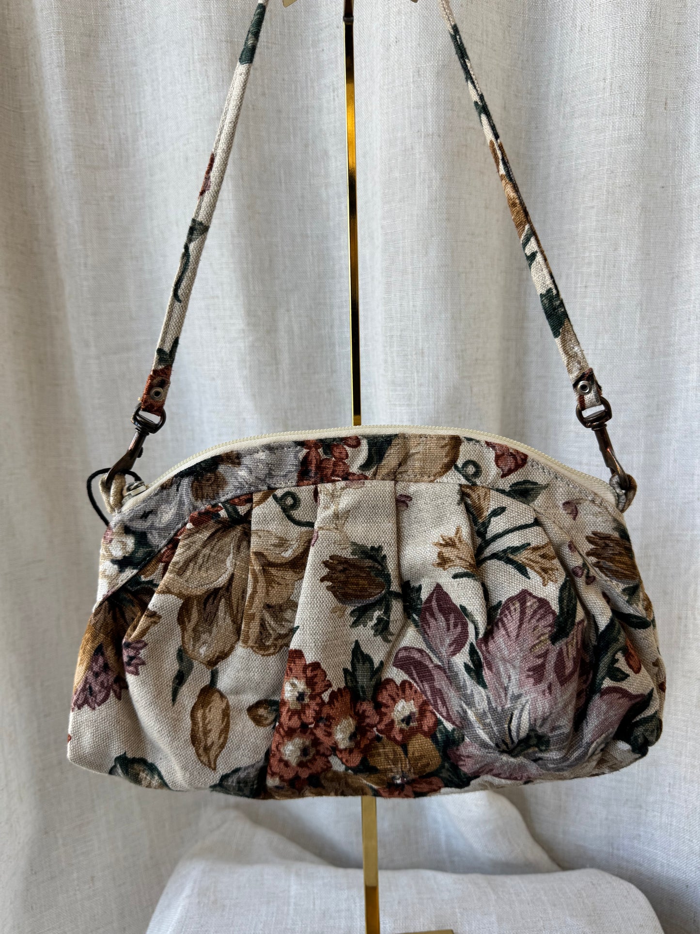 Floral Linen Clutch