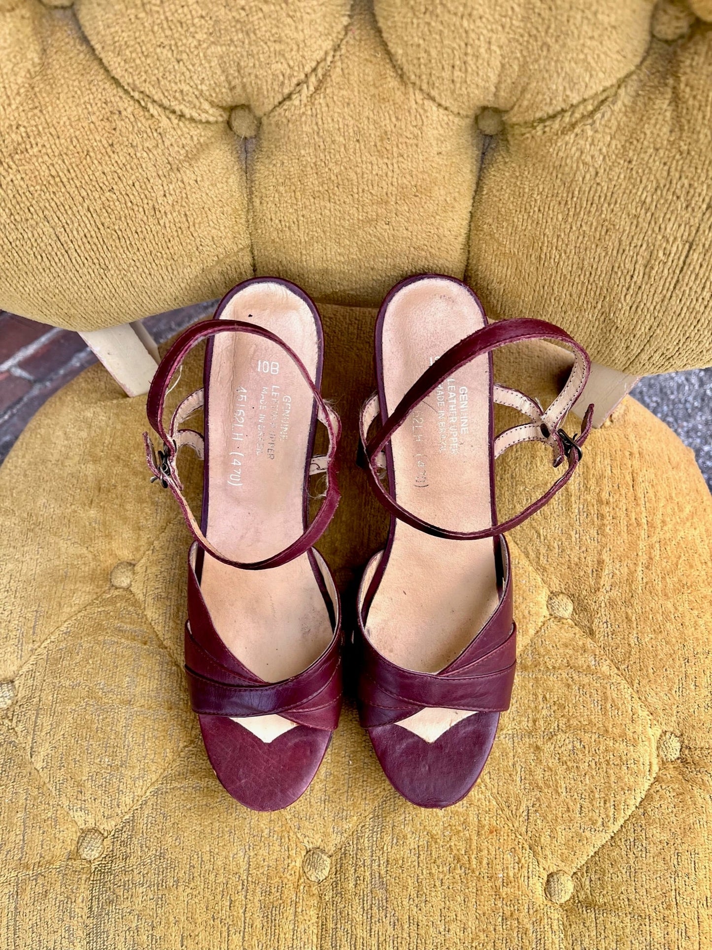 1970s Brazilian Maroon Heels