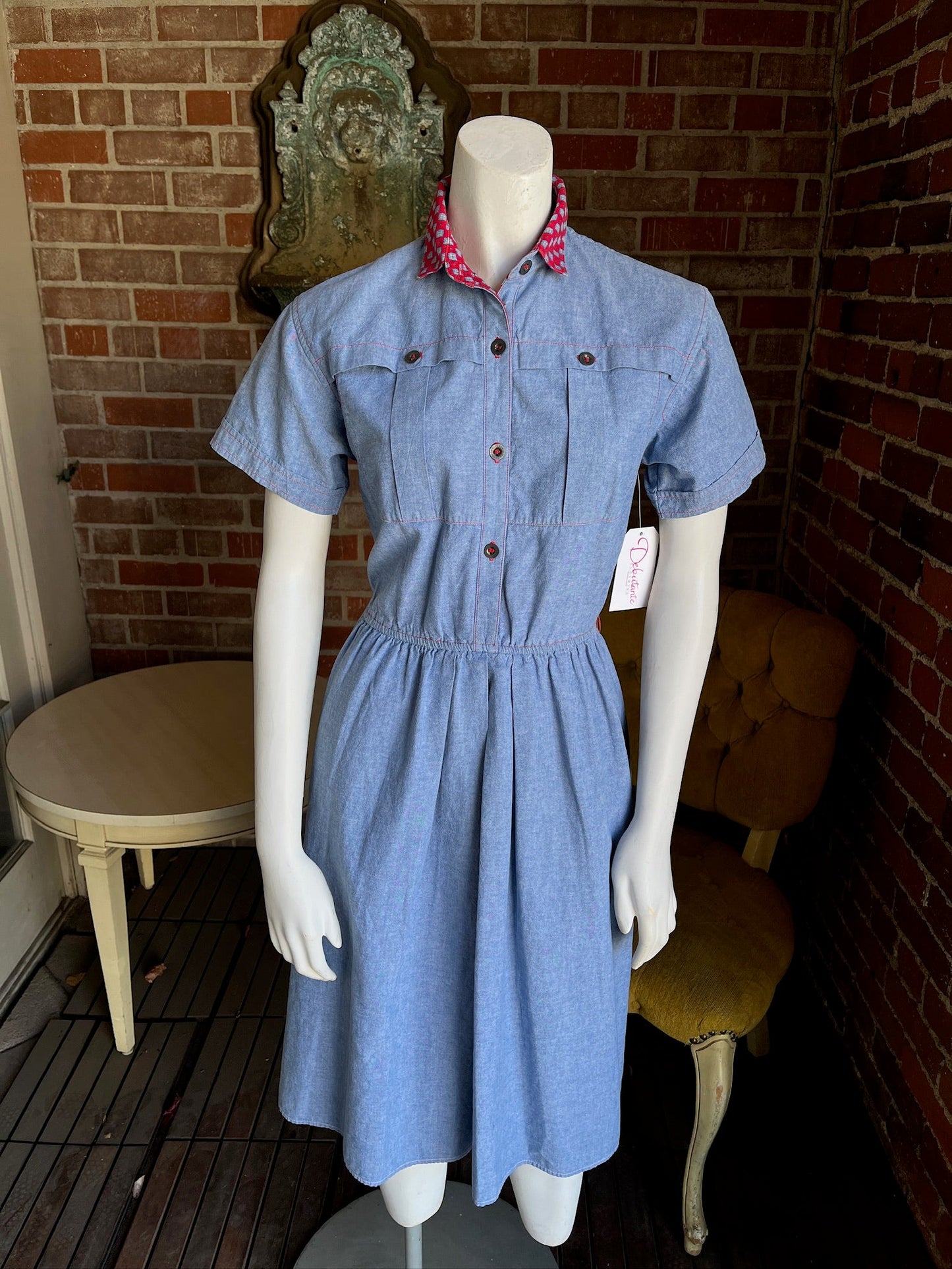 1980s Denim Dress