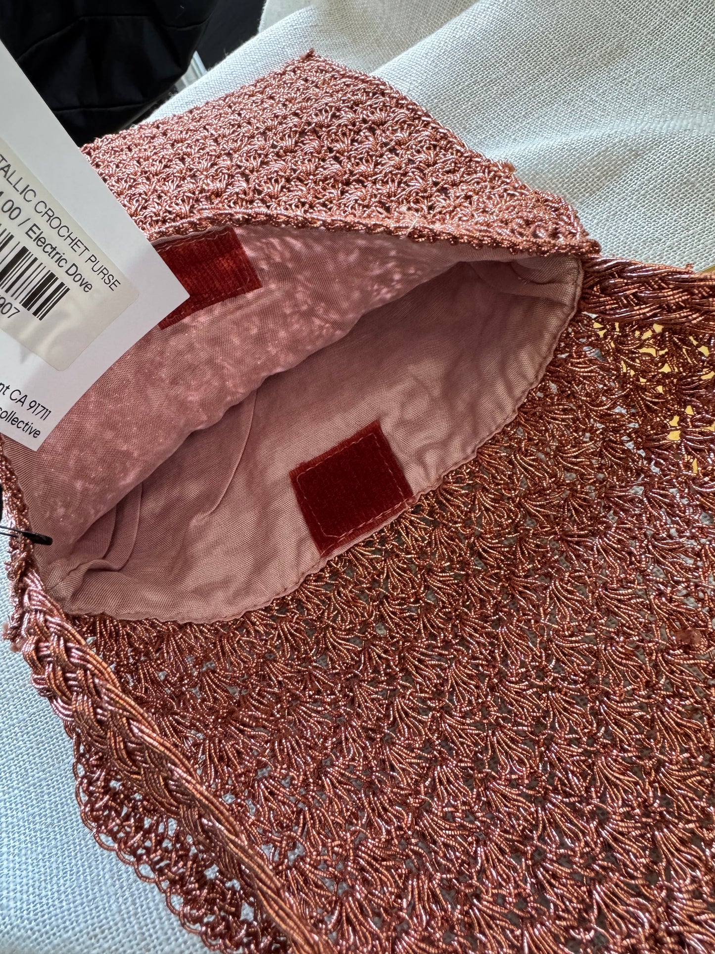 Metallic Crochet Purse