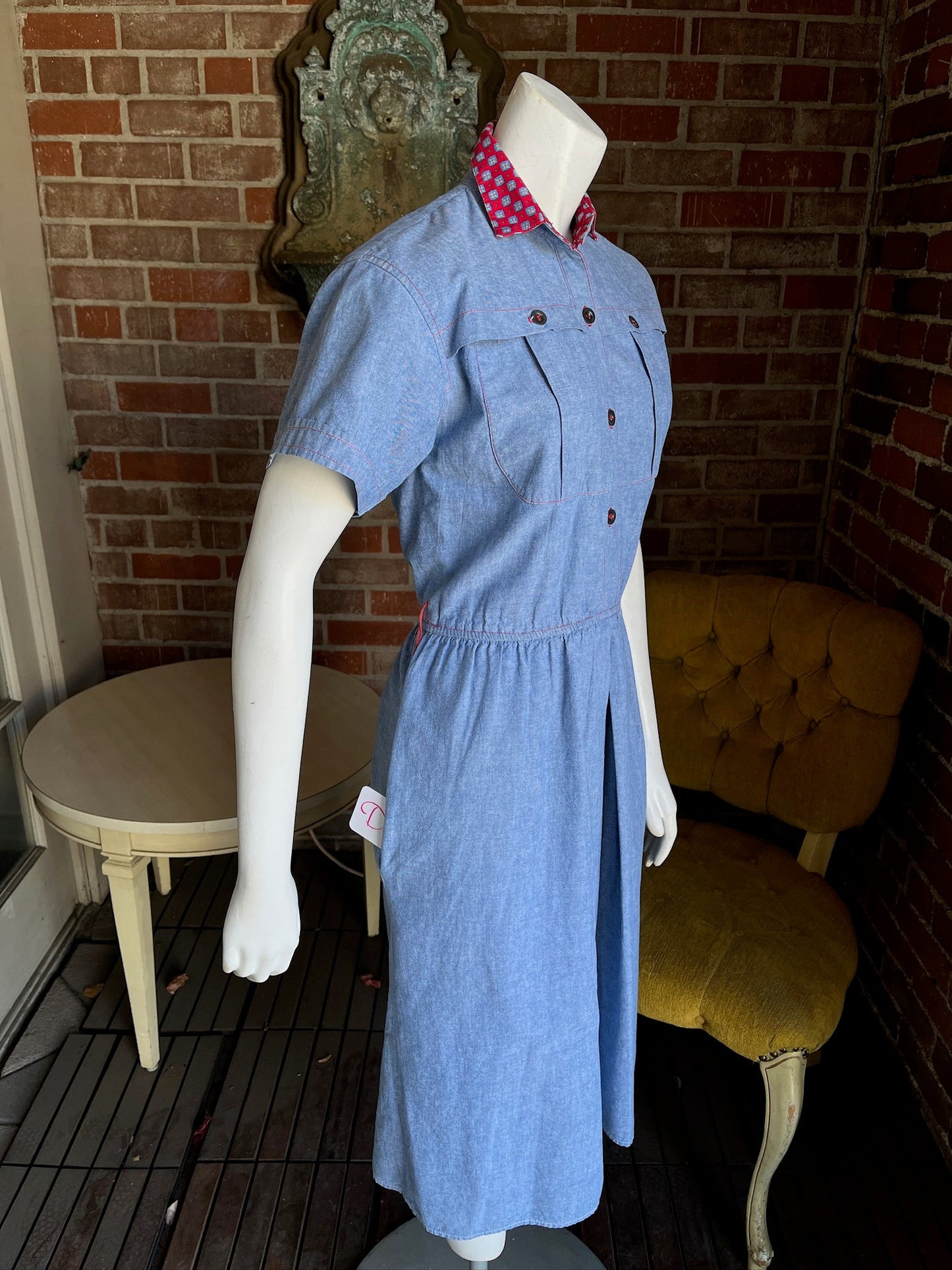 1980s Denim Dress