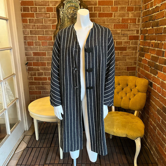 1960s Gray Pinstripe Coat