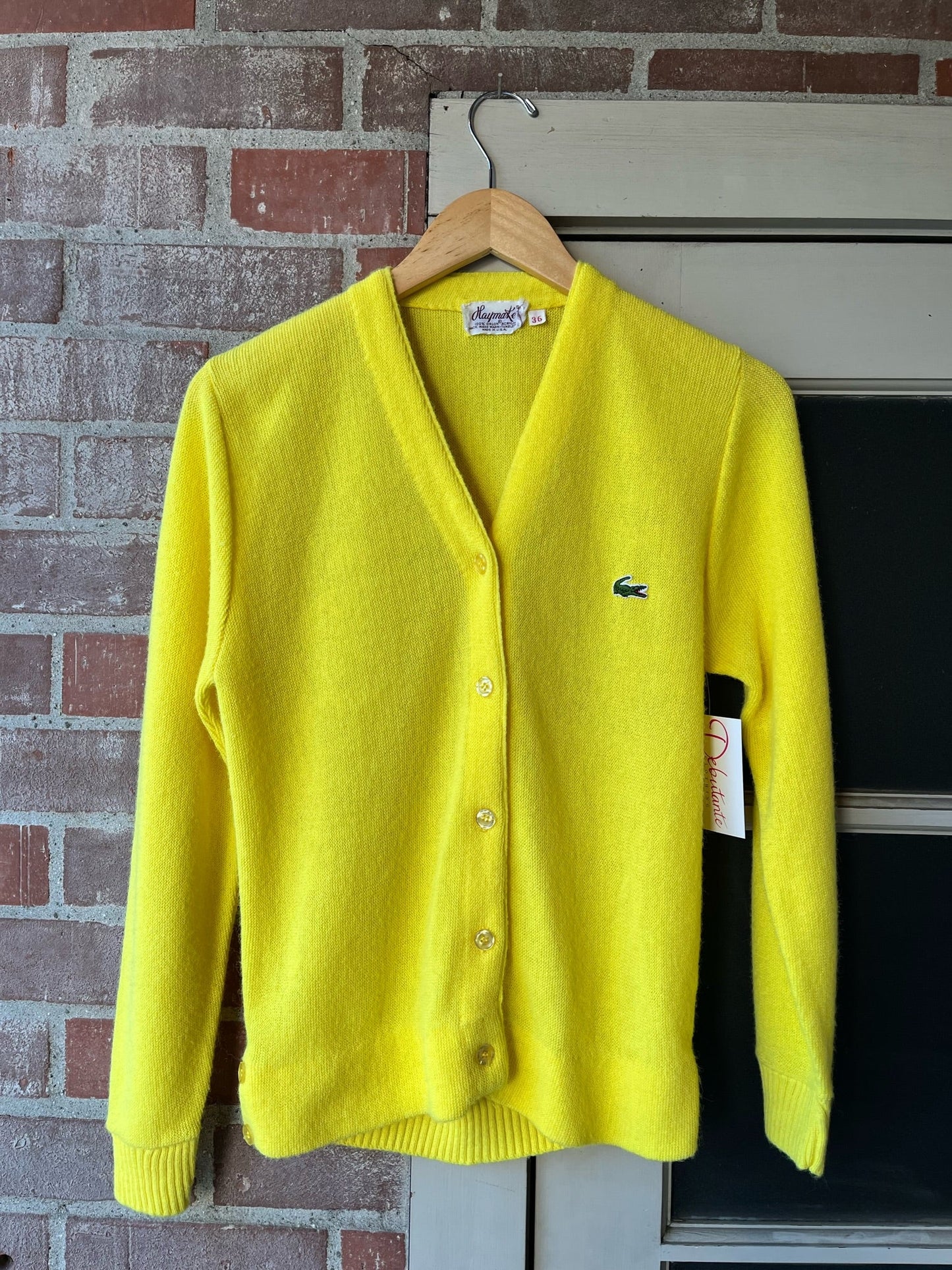 1960s Haymaker Lacoste Yellow Cardigan