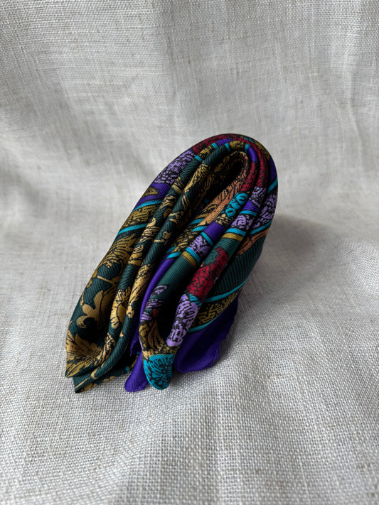 Vintage Printed Floral Scarf