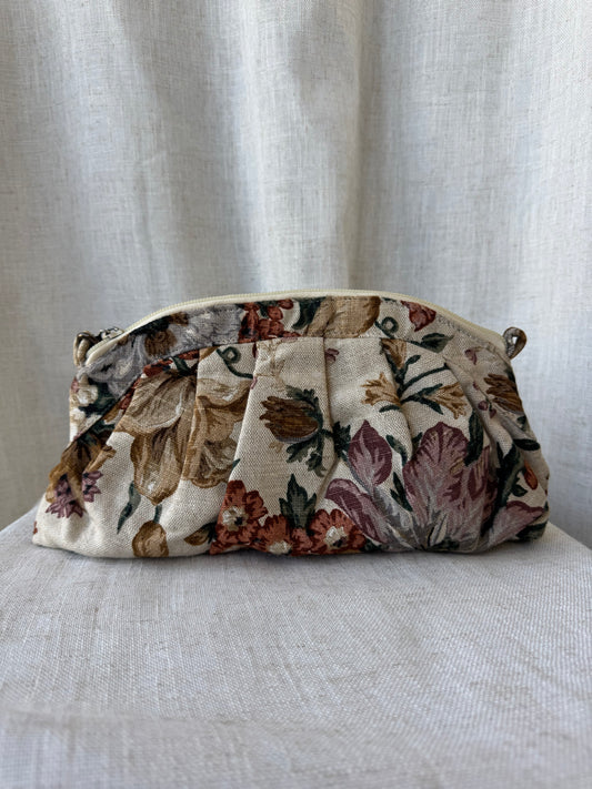 Floral Linen Clutch