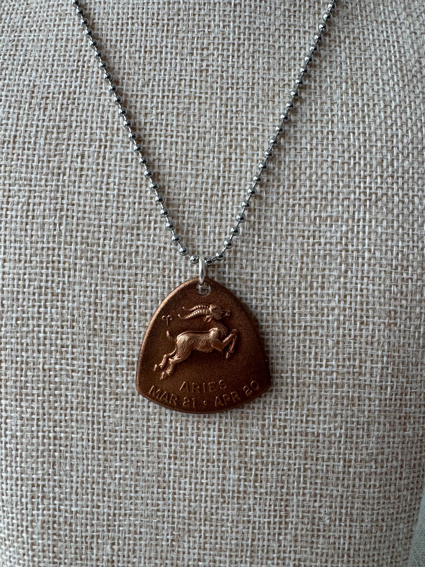 Brass Vintage Aries Necklace