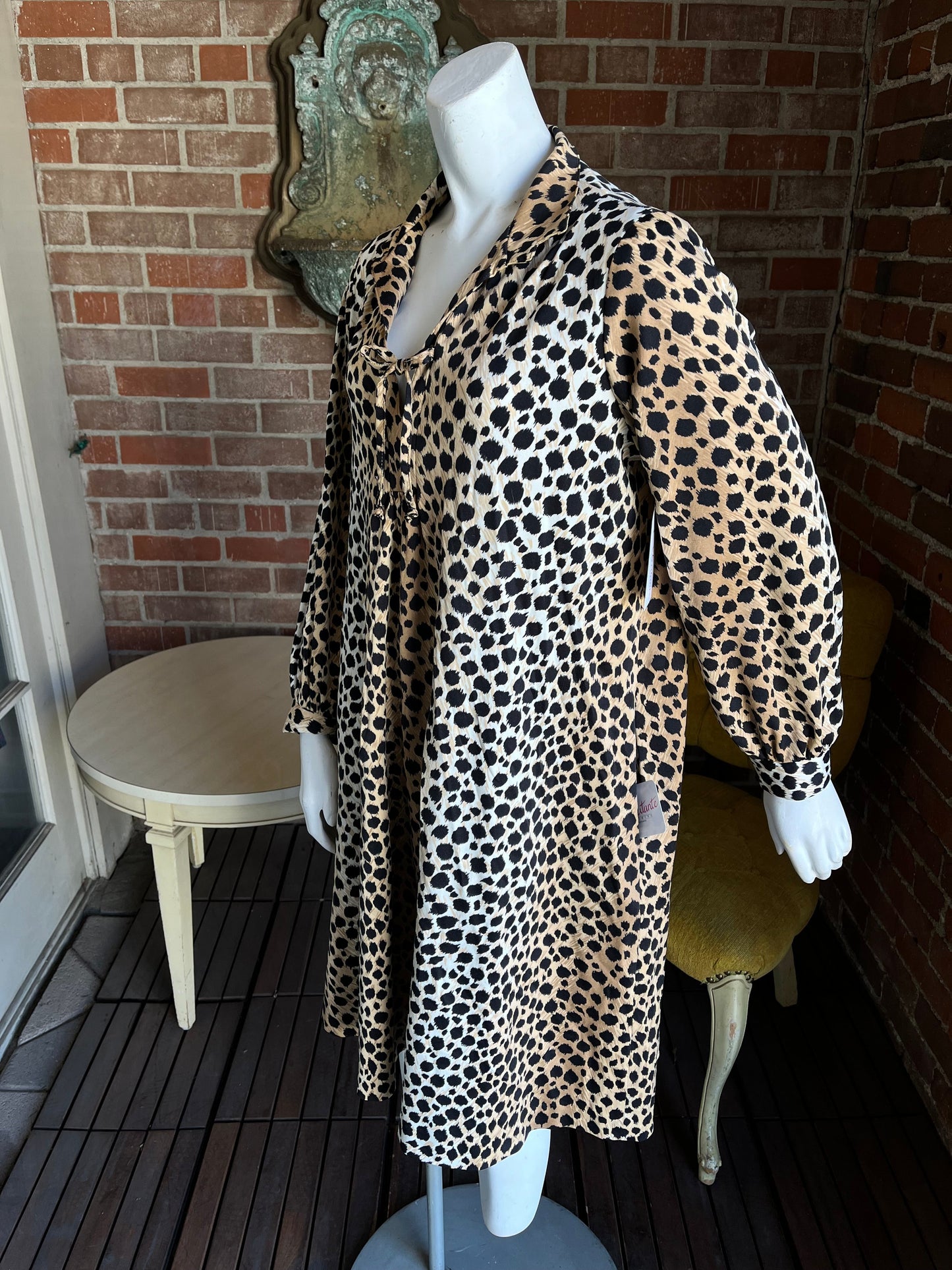 1960s Leopard Lounge Dress