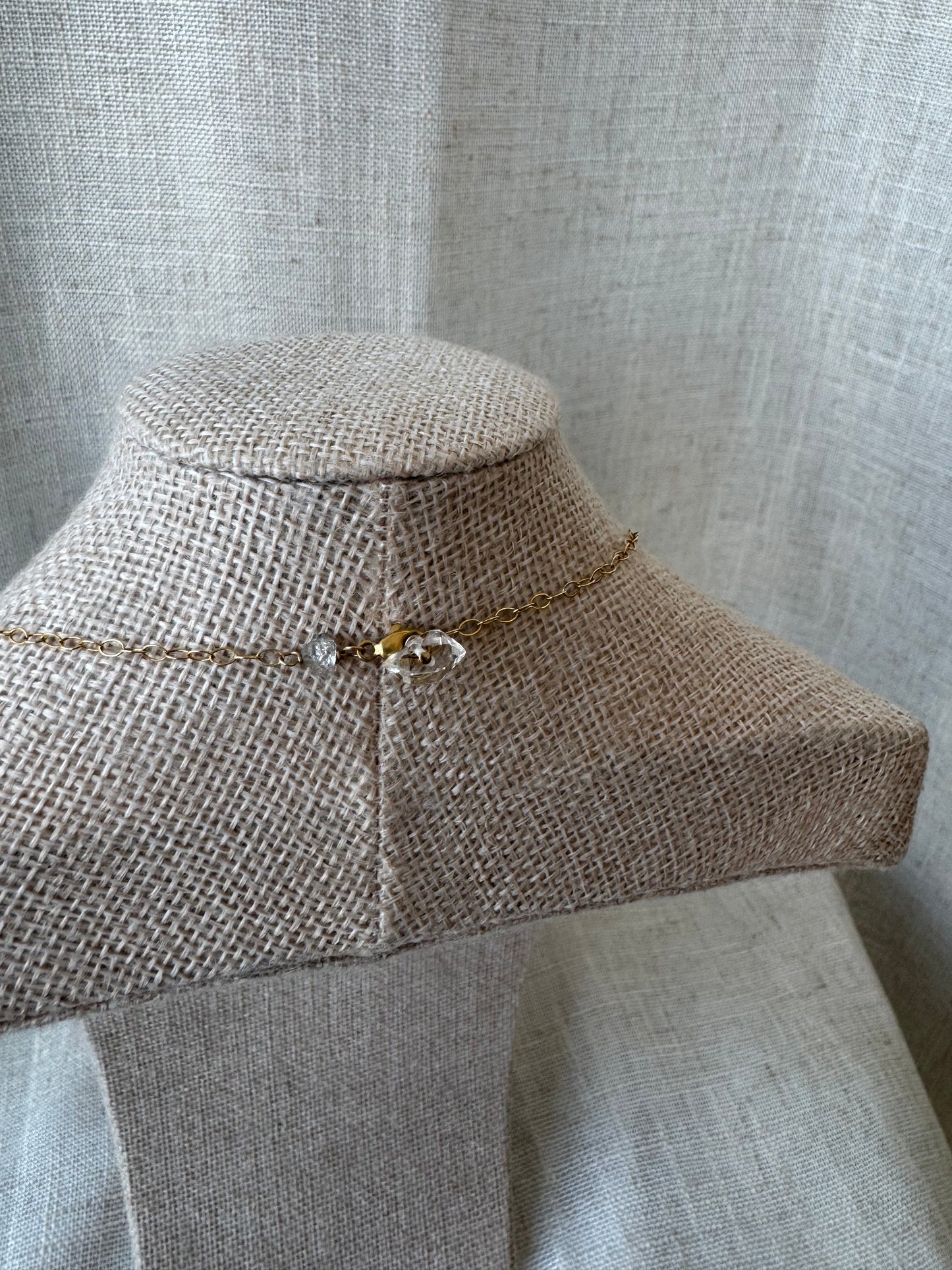 Amethyst Slice Gold Filled Chain