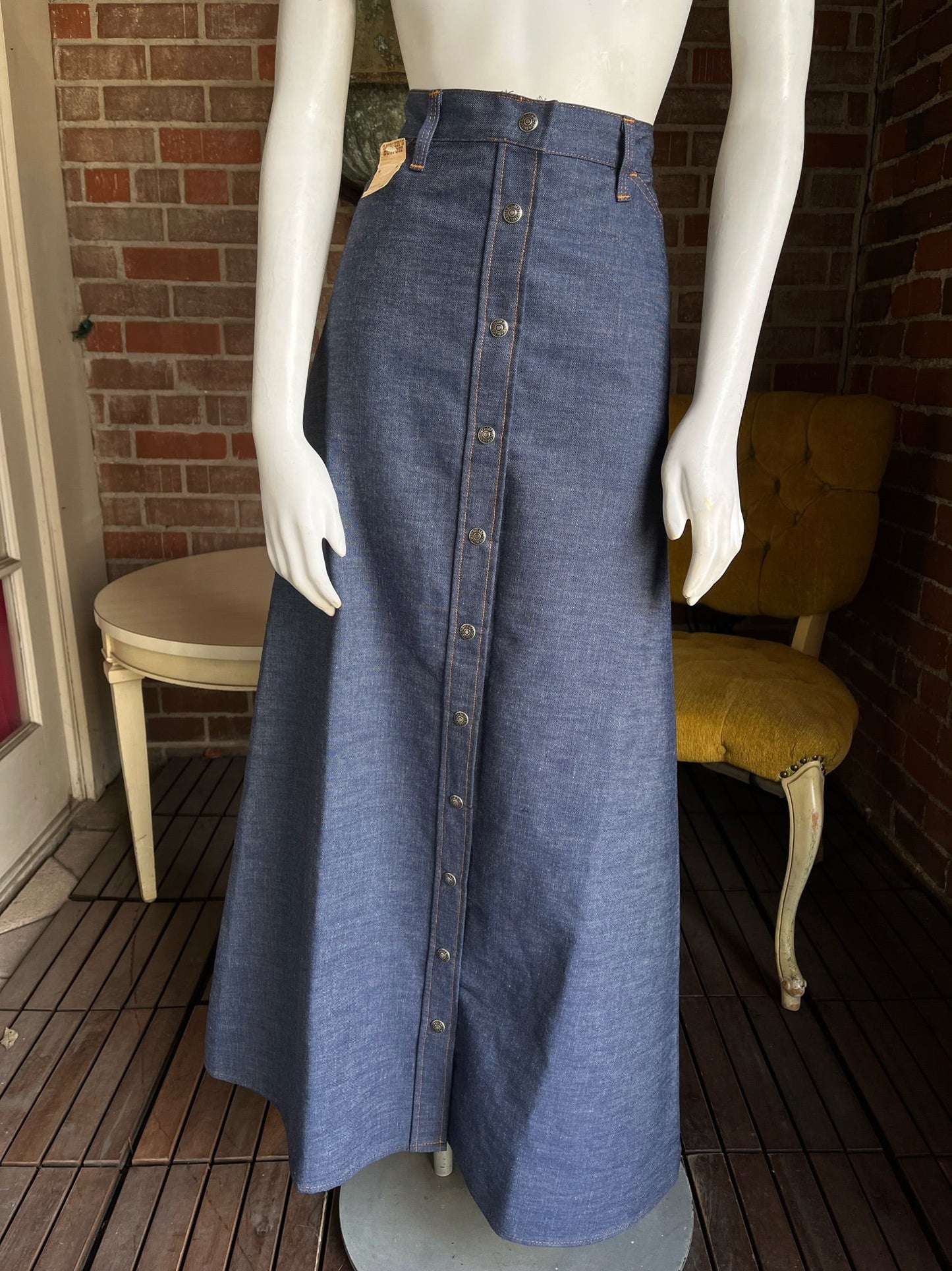 1970s Levi's Maxi Skirt Selvedge