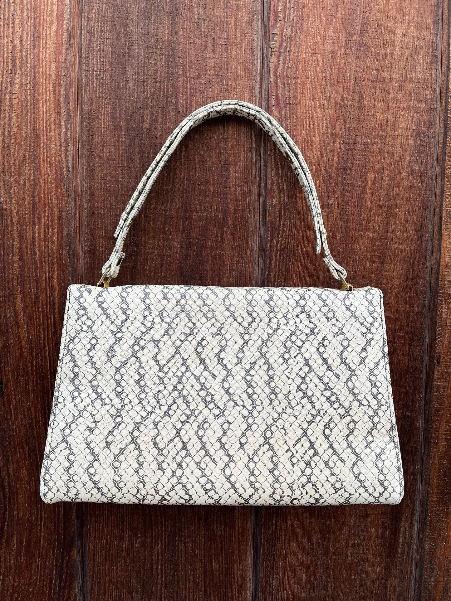 1960s Embossed Snakeskin Purse