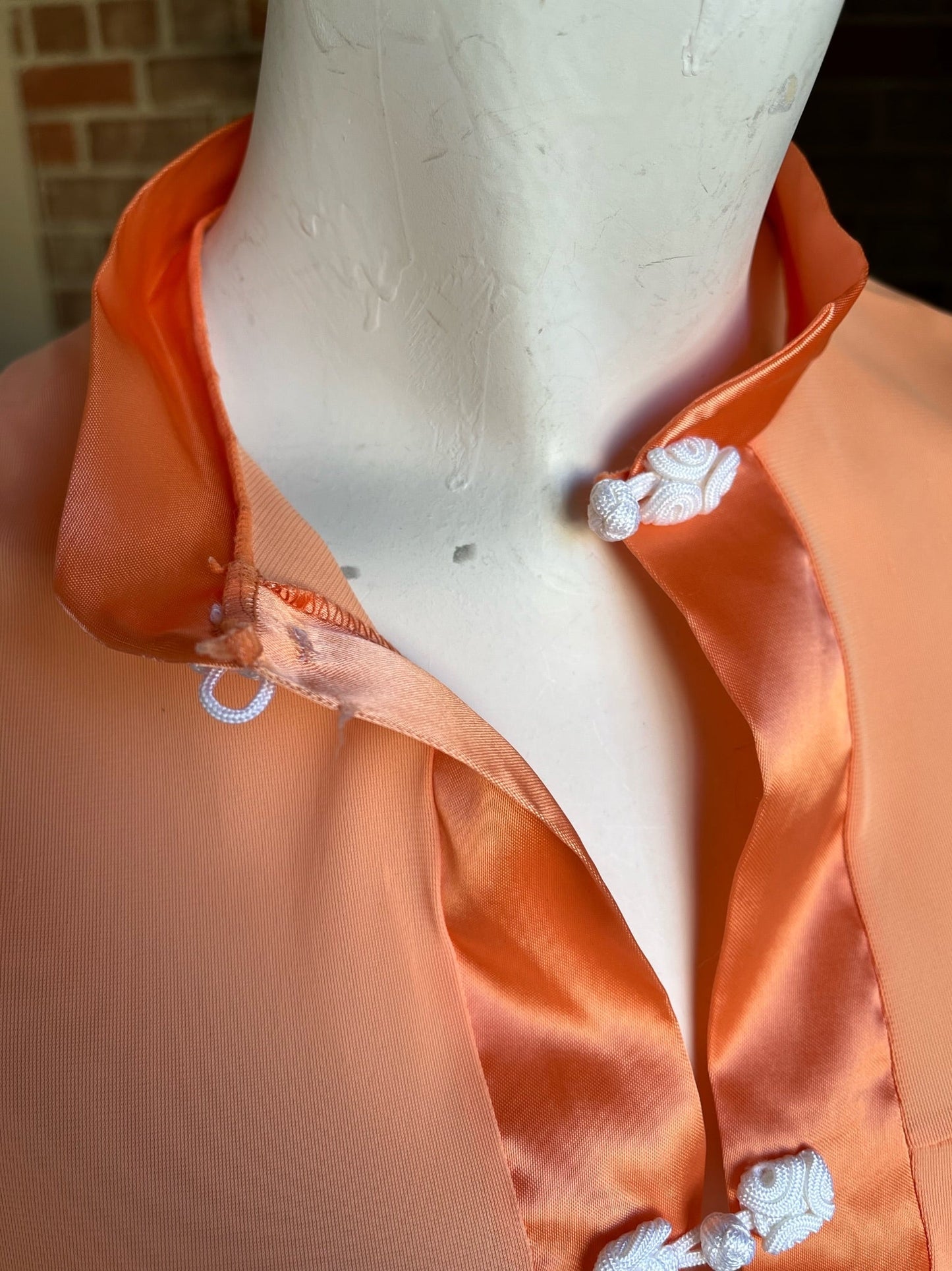 1960s Orange Sherbert Nylon Robe