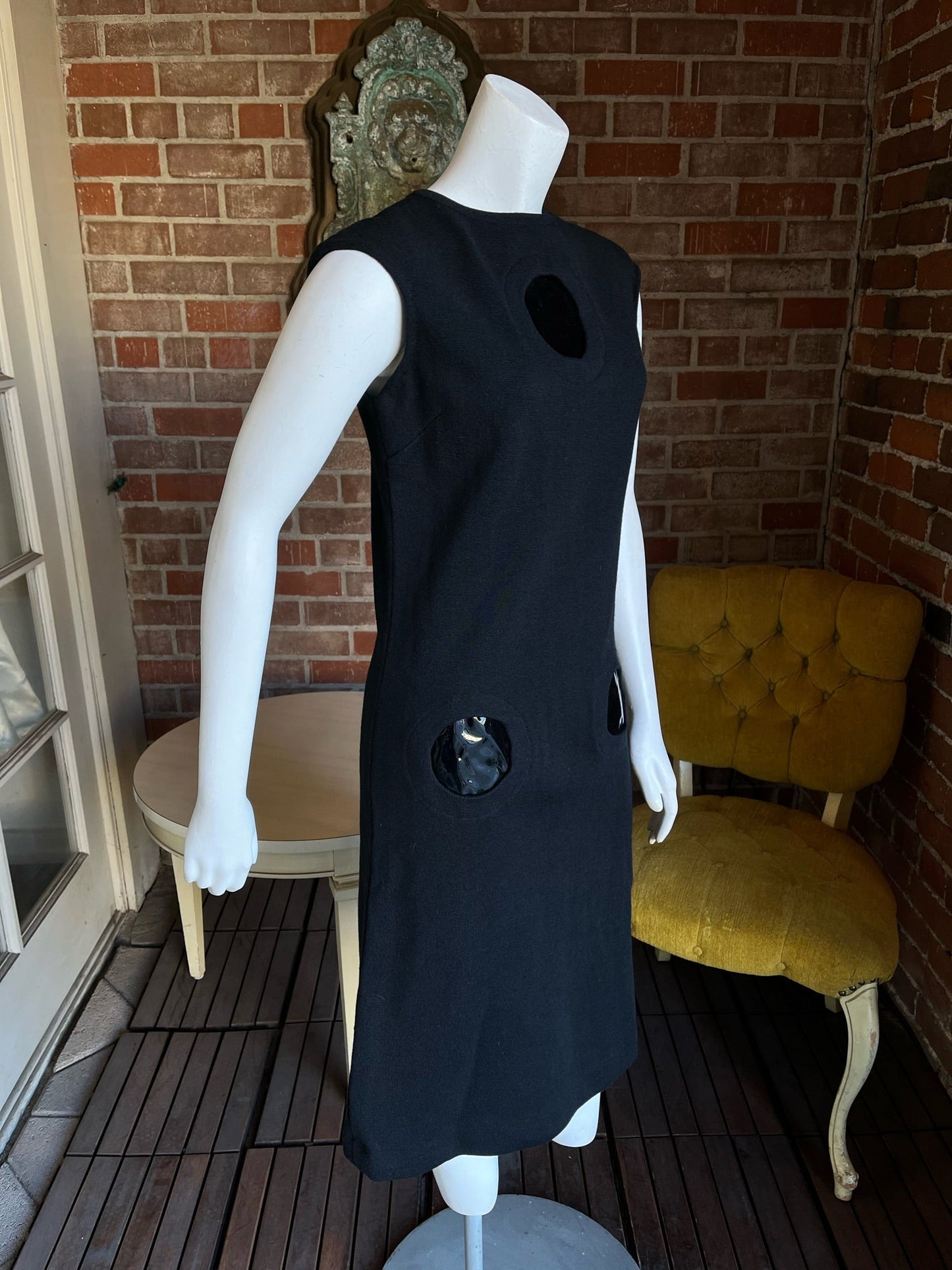 1960s Mod Black Dress